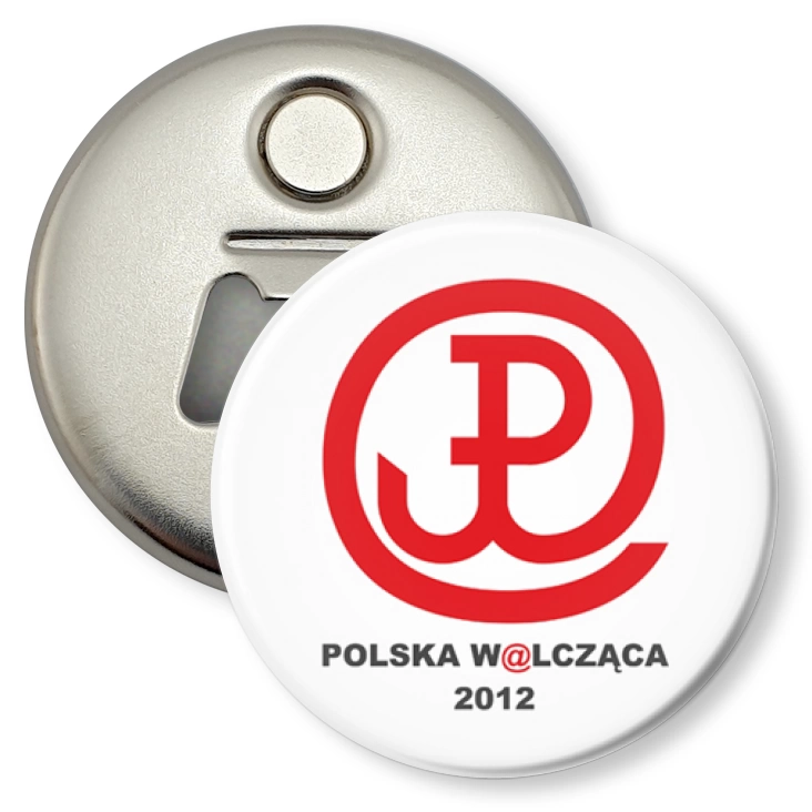 przypinka otwieracz-magnes Polska Walcząca