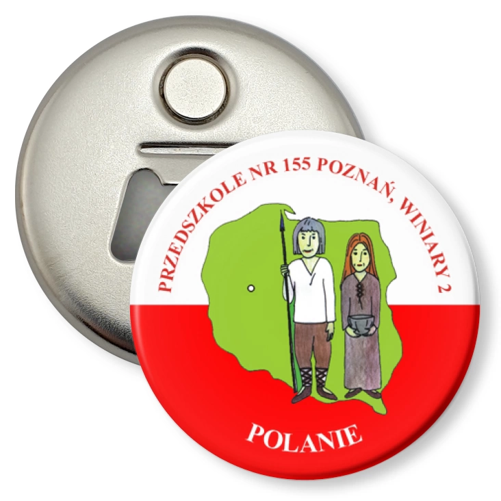 przypinka otwieracz-magnes Przedszkole nr 155