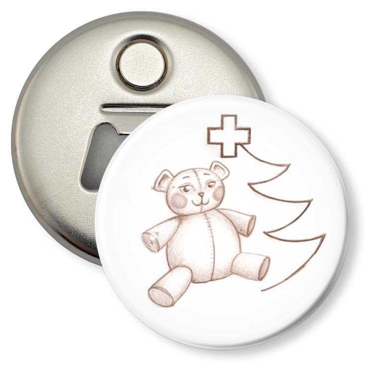 przypinka otwieracz-magnes Teddy