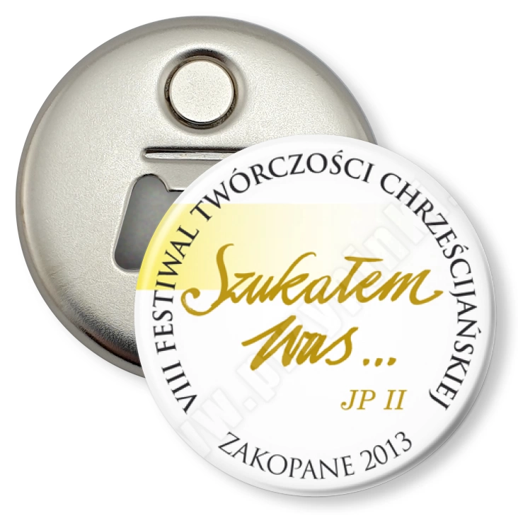 przypinka otwieracz-magnes VIII Festiwal Twórczości Chrześcijańskiej - Zakopane 2013