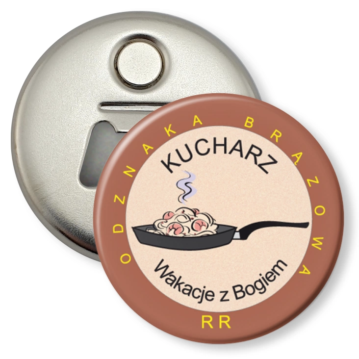 przypinka otwieracz-magnes Wakacje z Bogiem - Kucharz