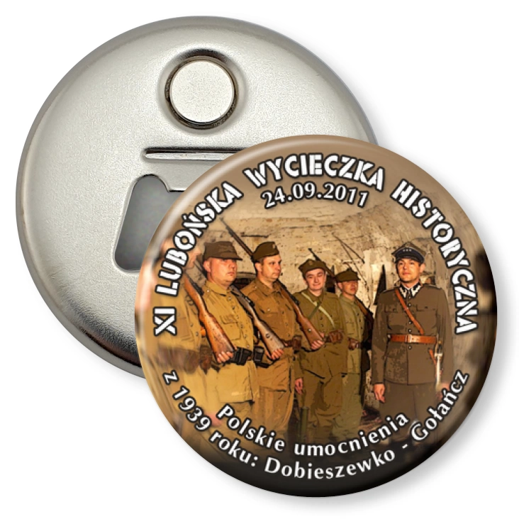 przypinka otwieracz-magnes XI Lubońska Wycieczka Historyczna