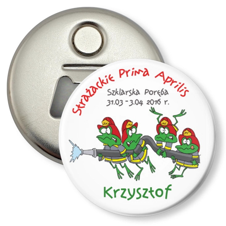 przypinka otwieracz-magnes Żaby
