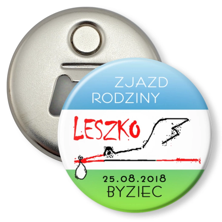 przypinka otwieracz-magnes Zjazd rodziny