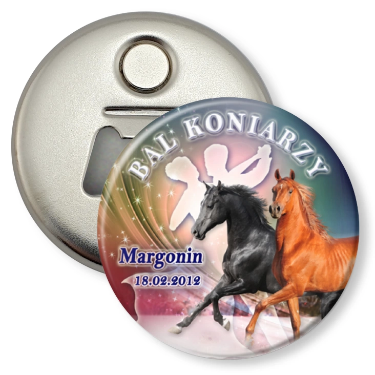 przypinka otwieracz-magnes Bal Koniarzy 2012