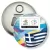 Przypinka otwieracz-magnes 300 dni do Euro - II Piłkarska Gra Miejska - Grecja