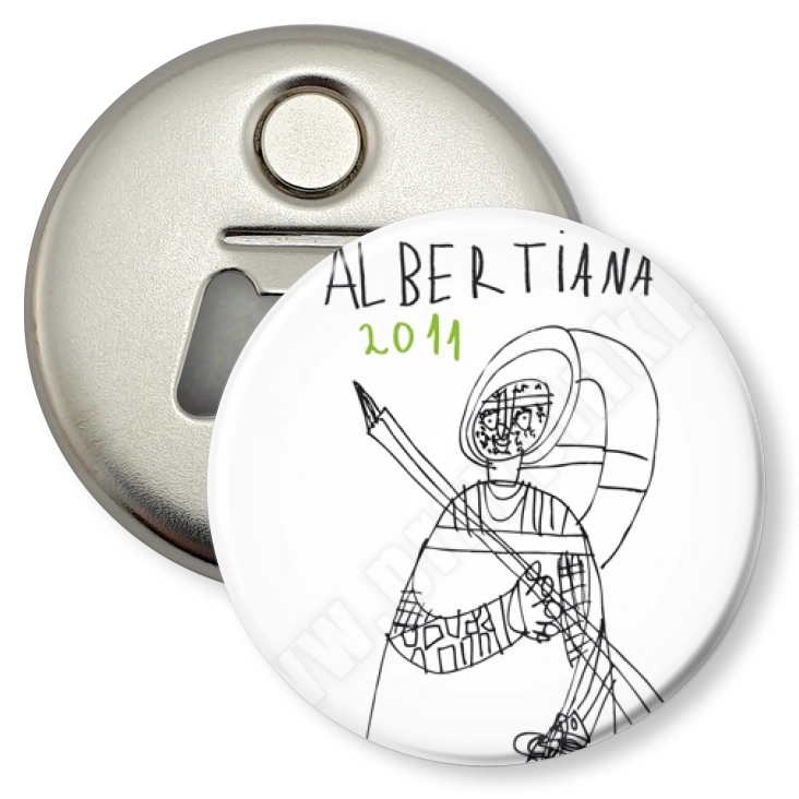 przypinka otwieracz-magnes Albertiana 2011
