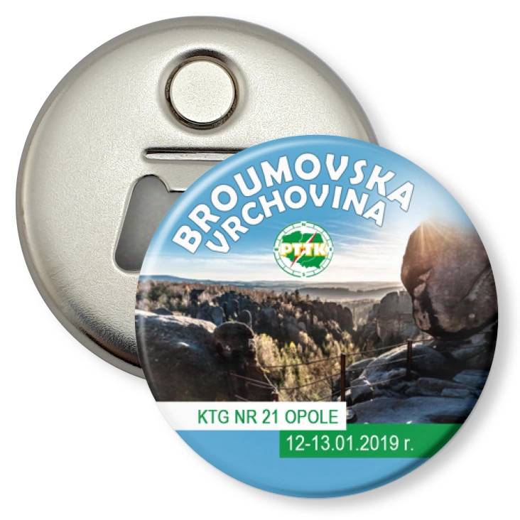 przypinka otwieracz-magnes BROUMOVSKA VRCHOVINA