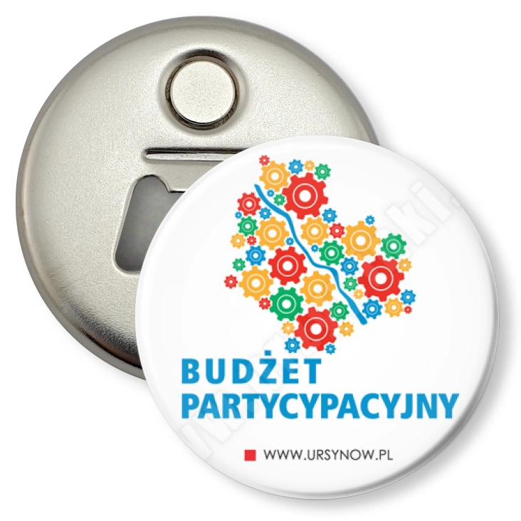 przypinka otwieracz-magnes Budżet Partycypacyjny