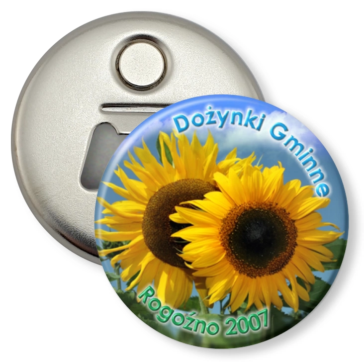 przypinka otwieracz-magnes Dożynki Gminne - Rogoźno 2007