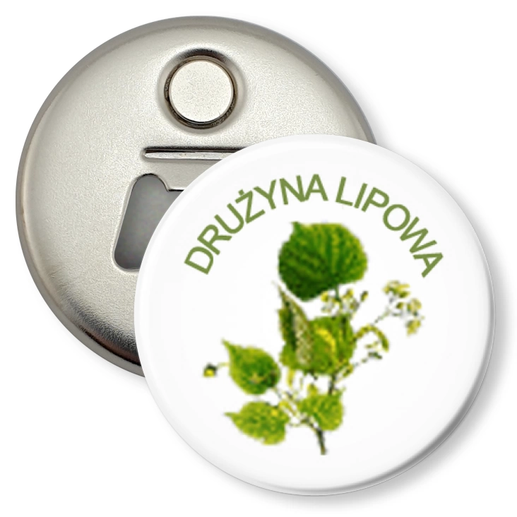 przypinka otwieracz-magnes Drużyna lipowa