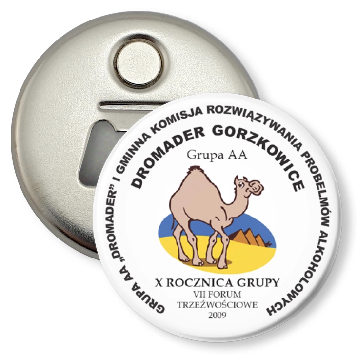 przypinka otwieracz-magnes Grupa AA DROMADER