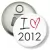 Przypinka otwieracz-magnes I love 2012