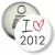 Przypinka otwieracz-magnes I love 2012