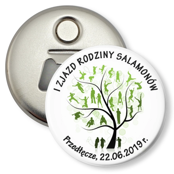 przypinka otwieracz-magnes I Zjazd Rodziny Salomonów