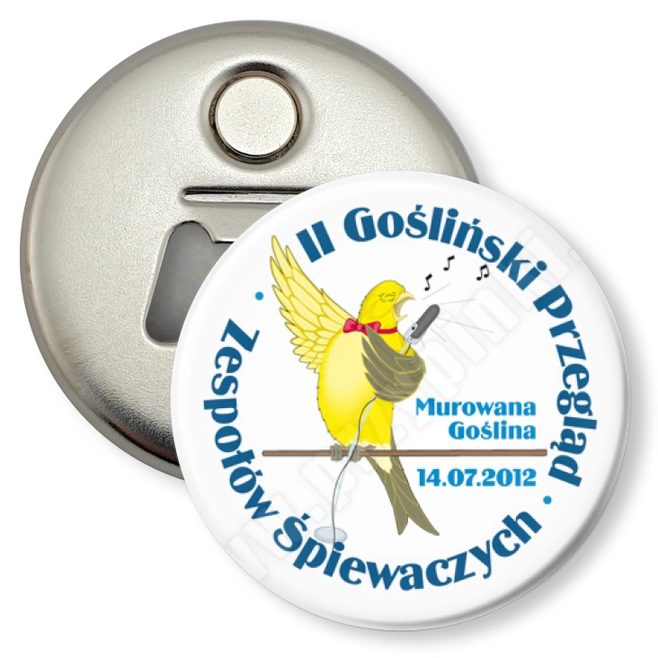 przypinka otwieracz-magnes II Gośliński Przegląd Zespołów Śpiewaczych