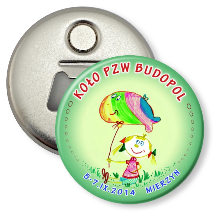 przypinka otwieracz-magnes Koło PZW Budopol