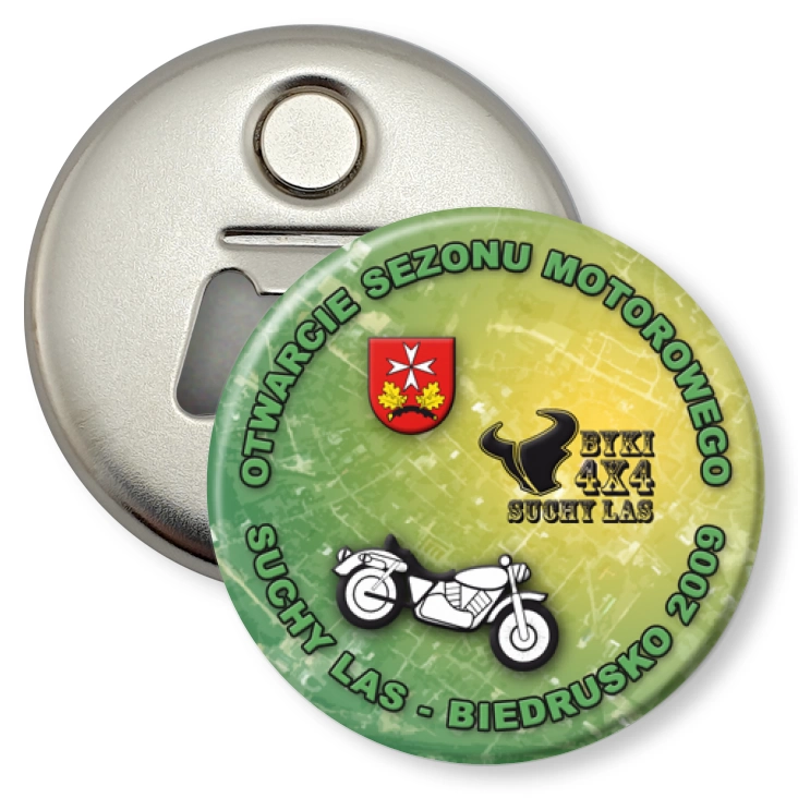 przypinka otwieracz-magnes Otwarcie Sezonu Motorowego 2009