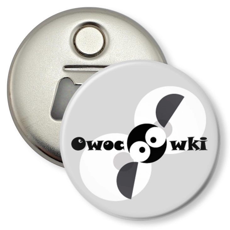 przypinka otwieracz-magnes Owocówki