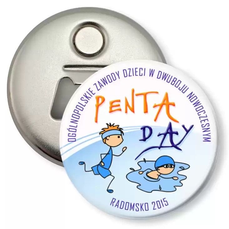 przypinka otwieracz-magnes Penta Day 2015