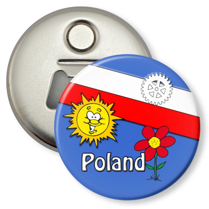 przypinka otwieracz-magnes Poland