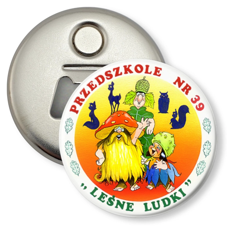 przypinka otwieracz-magnes Przedszkole nr 39