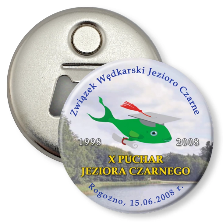 przypinka otwieracz-magnes Puchar Jeziora Czarnego