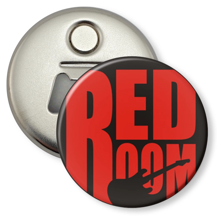 przypinka otwieracz-magnes Red Room