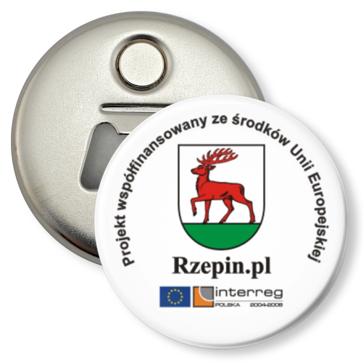 przypinka otwieracz-magnes Rzepin.pl