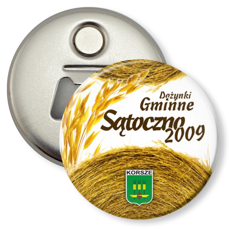 przypinka otwieracz-magnes Sątoczno - Dożynki 2009