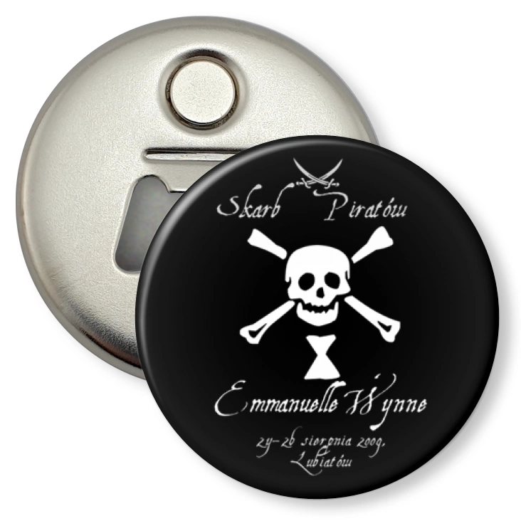 przypinka otwieracz-magnes Skarb Piratów F