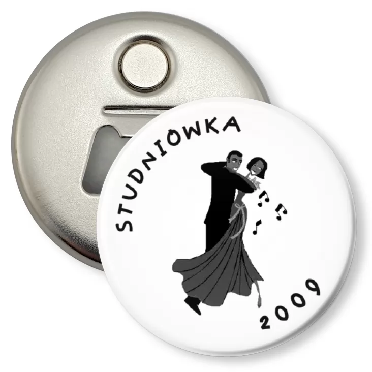 przypinka otwieracz-magnes Studniówka 2009