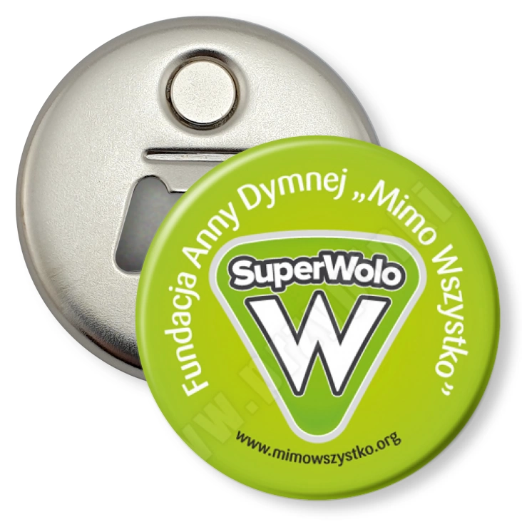 przypinka otwieracz-magnes SuperWolo