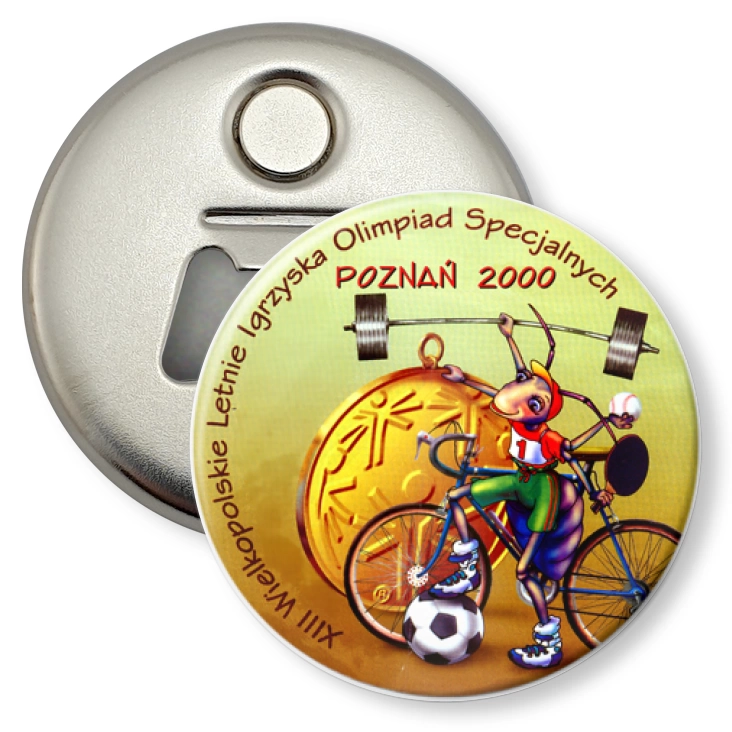 przypinka otwieracz-magnes XIII Wielkopolskie Igrzyska Olimpiad Specjalnych