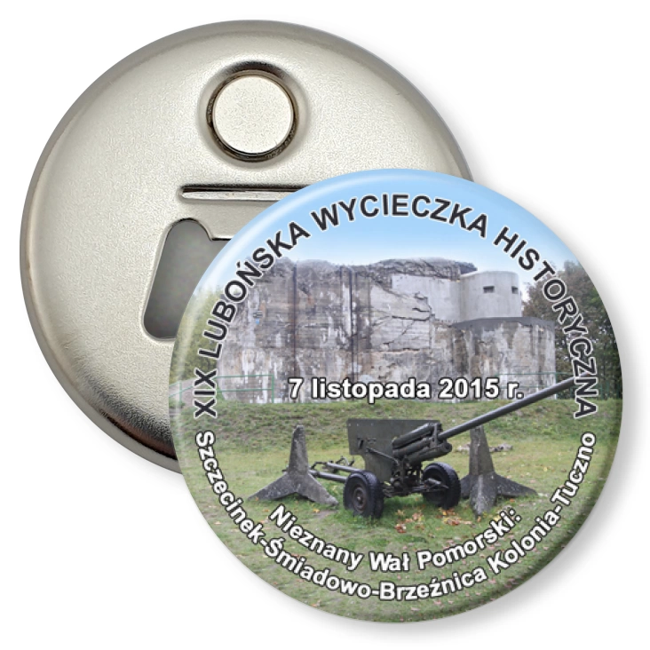przypinka otwieracz-magnes XIX Lubońska Wycieczka Historyczna