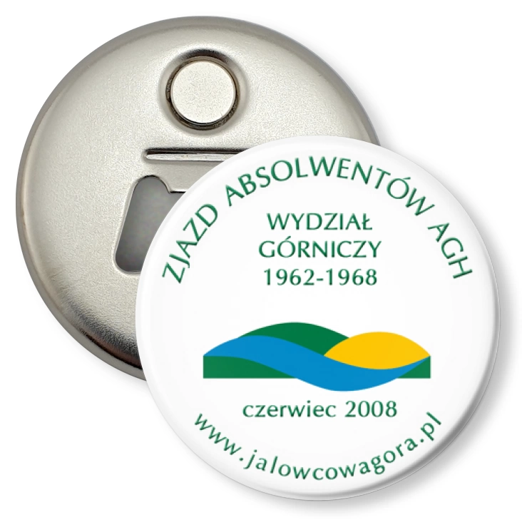 przypinka otwieracz-magnes Zjazd Absolwentów AGH