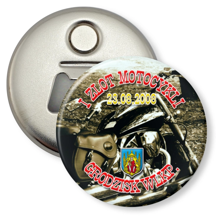 przypinka otwieracz-magnes Zlot Motocykli Grodzisk Wlkp.
