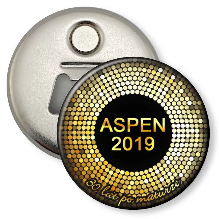 przypinka otwieracz-magnes ASPEN 2019
