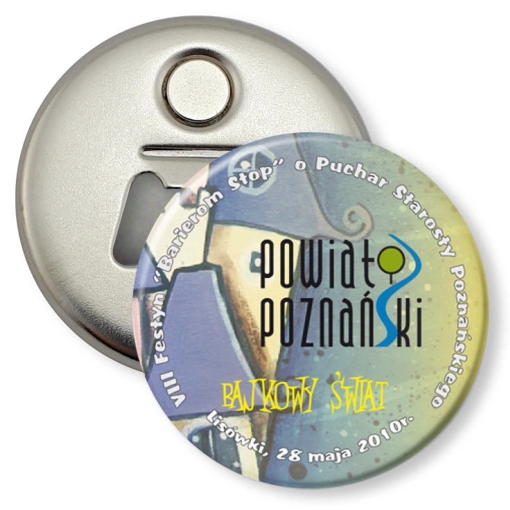 przypinka otwieracz-magnes Bajkowy Świat