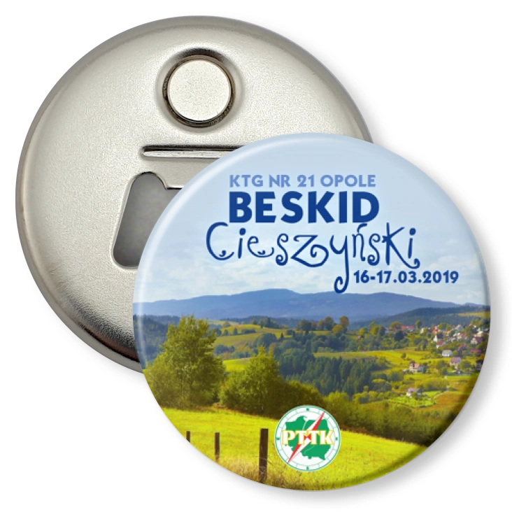 przypinka otwieracz-magnes Beskid Cieszyński