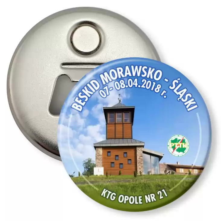 przypinka otwieracz-magnes Beskid Morawsko-Śląski