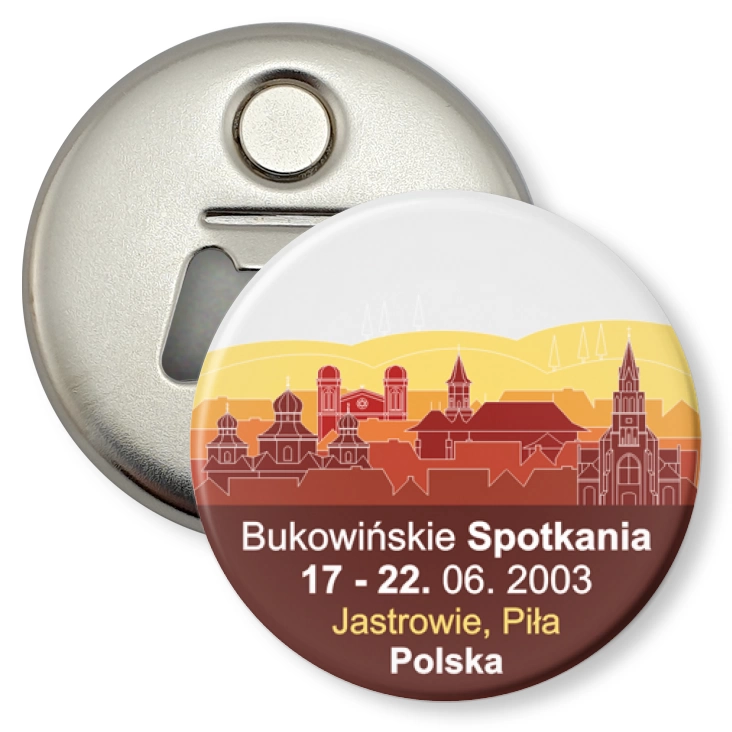 przypinka otwieracz-magnes Bukowińskie Spotkania