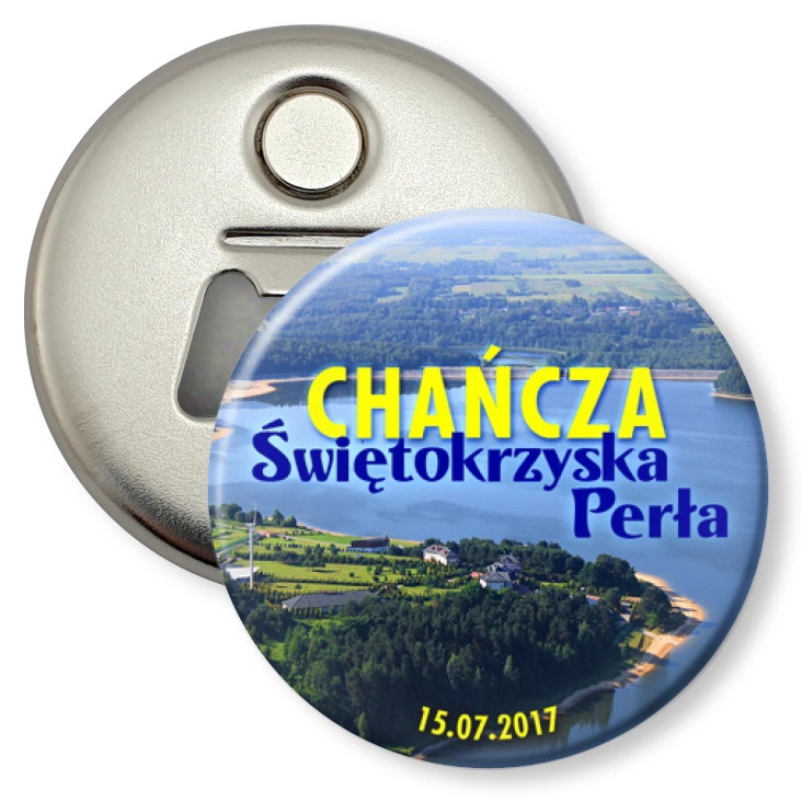 przypinka otwieracz-magnes Chańcza