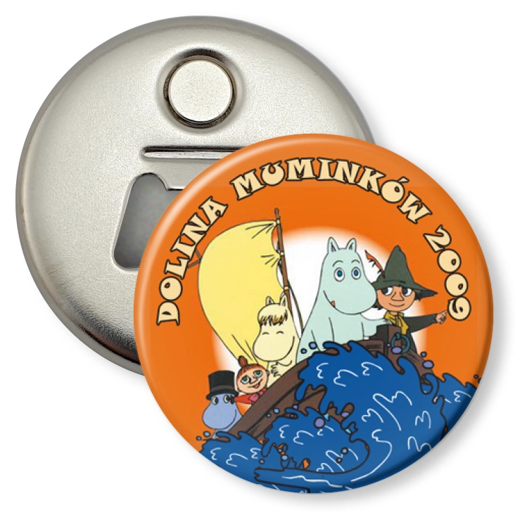 przypinka otwieracz-magnes Dolina Muminków 2009