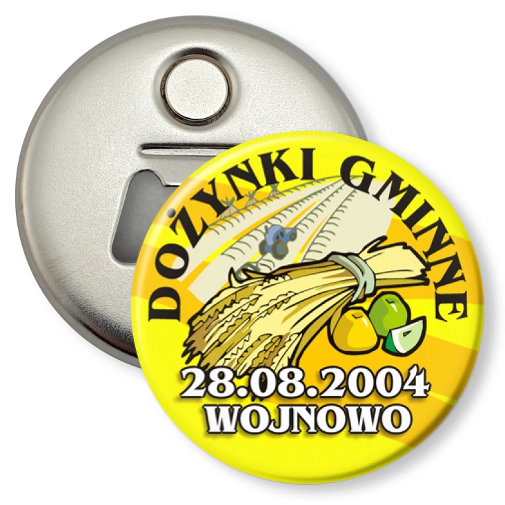 przypinka otwieracz-magnes Dożynki gminne w Wojnowie