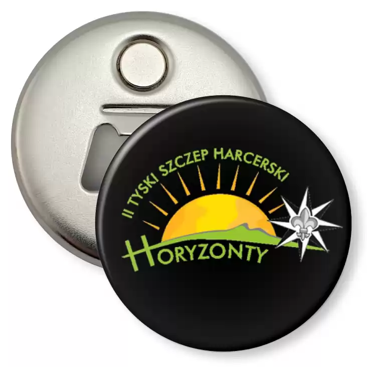 przypinka otwieracz-magnes Horyzonty