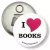 Przypinka otwieracz-magnes I love books