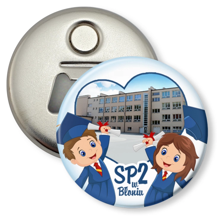 przypinka otwieracz-magnes I love SP2