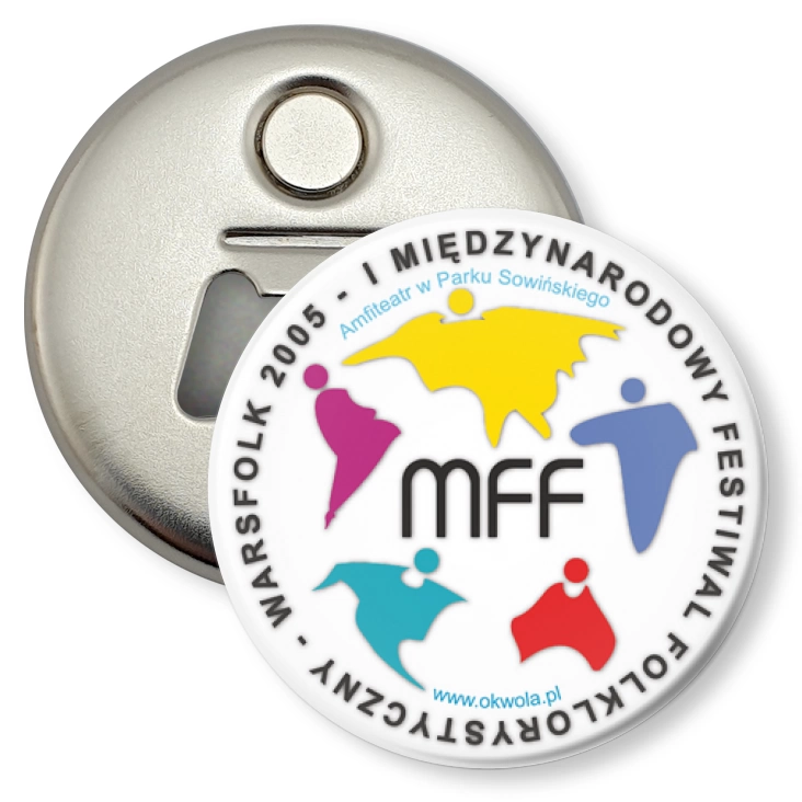 przypinka otwieracz-magnes I Międzynarodowy Festiwal Folklorystyczny