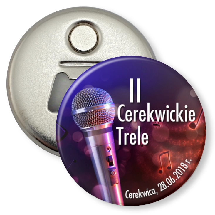 przypinka otwieracz-magnes II Cerekwickie Trele